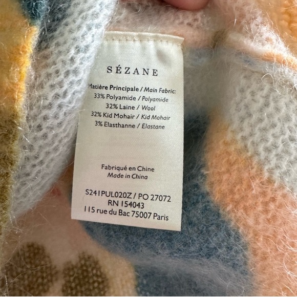 Sezane Isadora Sweater “Flowers” Size M - Picture 7 of 7